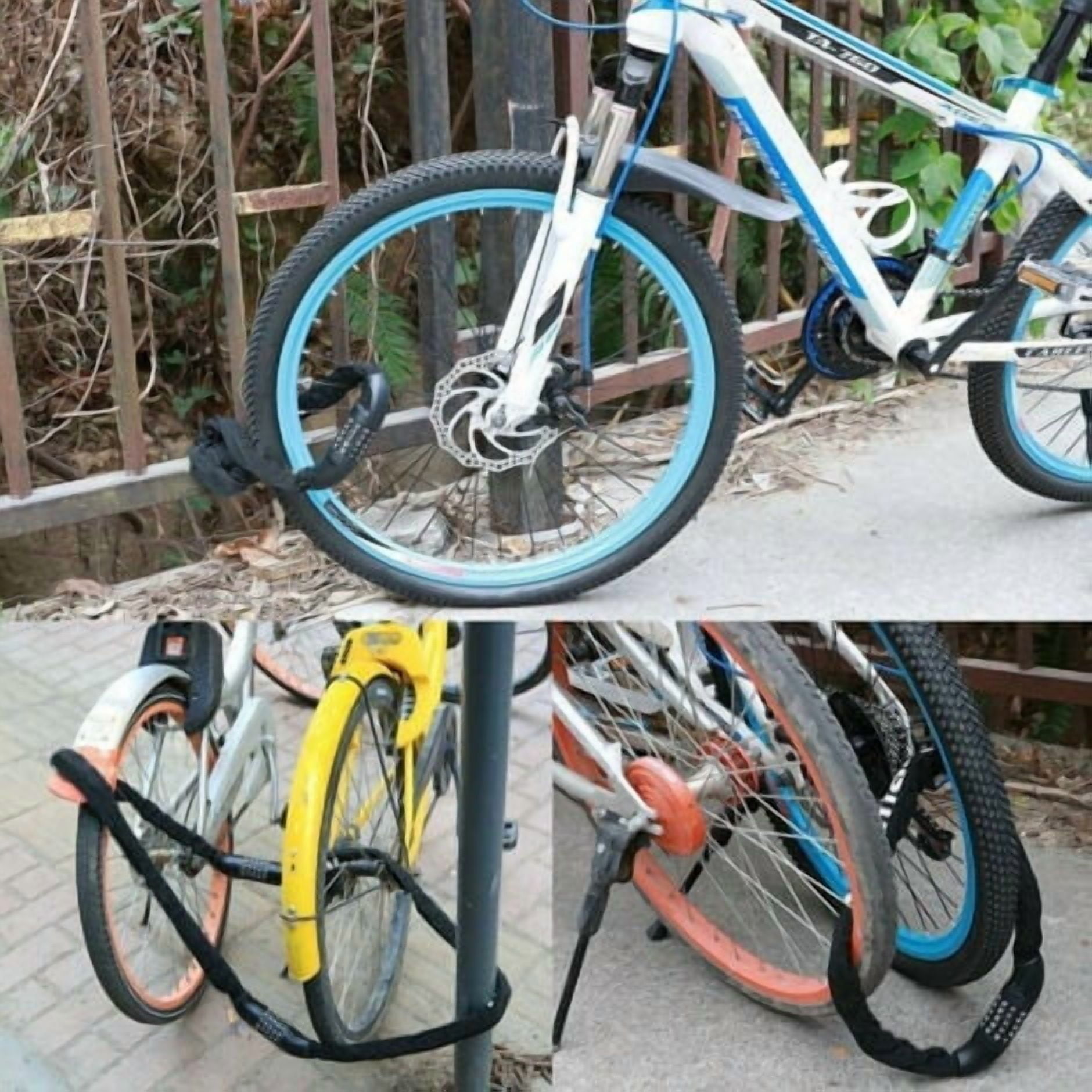 Bicycle lock, Combination lock, 5-digit motorcycle anti-theft chain,
