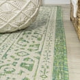 thumbnail image 6 of JONATHAN Y SANTA MONICA 5' Round Area Rug, Sinjuri Medallion Textured Weave - Cream/Green, SMB101H-5R, 6 of 6