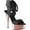 Black Faux Leather/Rose Gold Chrome Synthetic, variant on Women's Pleaser Delight 600-14