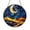 Stained Glass 5.9 Inch, variant on Night Sky Star Pattern Stained Glass Style Window Hanging