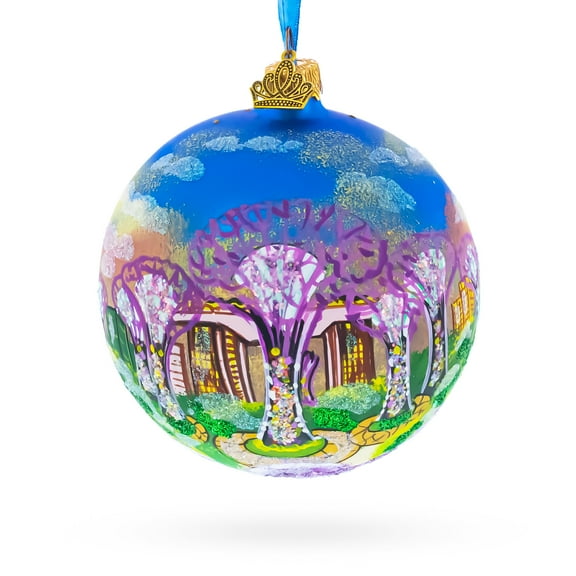 Botanic Gardens, Singapore Glass Ball Christmas Ornament 4 Inches
