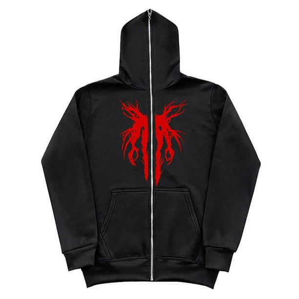 WILLBEST Sudaderas En Pareja Male And Female Couple Dark Fashion Print Sport Hooded Full Zip Hoodie Chica
