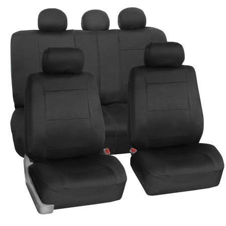 FH Group Neoprene Waterproof Full Set Car Seat Covers Airbag Ready & Split Bench Function,