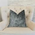 thumbnail image 2 of Plutus Wild Gray Wolf Gray White Handmade Luxury Pillow 12"L x20"W, 2 of 3