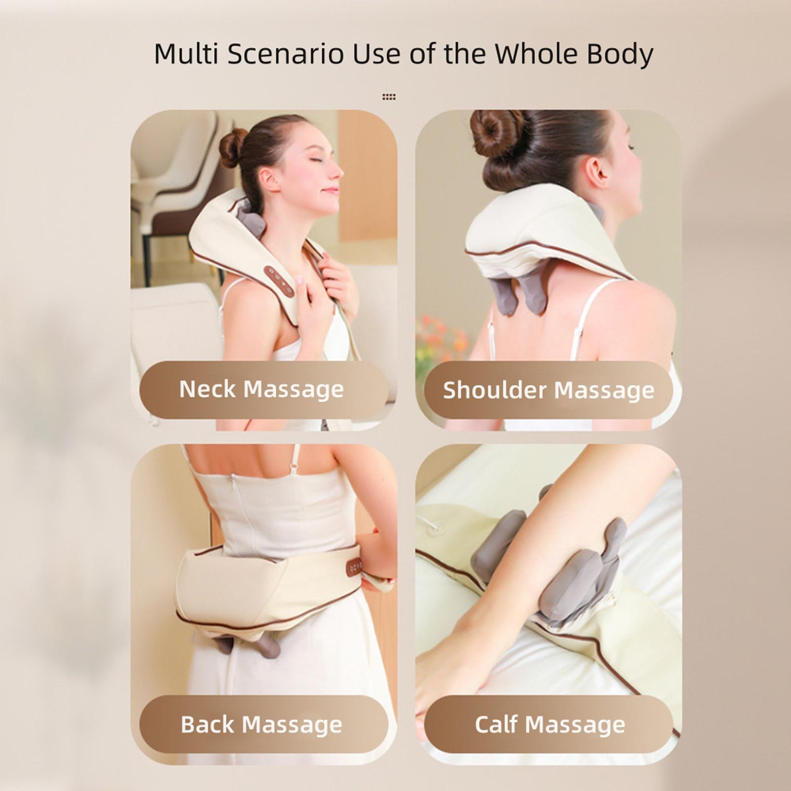 Massage Tools Neck Massager With Heat Shiatsu Shoulder Acupressure Deep Kneading Experience Like Human for Relaxation