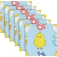 thumbnail image 6 of Coolnut Happy Easter Day Eggs Cloth Napkins Set of 6,Reusable Washable Polyester Dinner Table Napkins for Family,Kitchen,Dining,Party Decor, 6 of 7