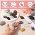 thumbnail image 3 of Piedras de Cristal Sanadoras Uxcell, Piedras Ovaladas de Preocupación de 2.36"x1.57", Rocas de Gemas Naturales para Mujeres, Energía Reiki, Meditación, Regalos DIY, Cuarzo Claro, 3 of 6