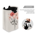 thumbnail image 3 of Yayeee Freestanding Laundry Hamper with Handle Collapsible Large Storage Basket for Clothes, Pink Flower, 3 of 7