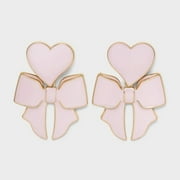 SUGARFIX by BaubleBar X's and Bows Drop Earrings - Light Pink