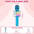 thumbnail image 2 of Syenll Kids Microphone, Wireless Microphone with LED Lights, Microphone Singing Toys Gifts for Kids and Adults, Blue, 2 of 9