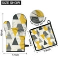 thumbnail image 6 of Yellow and Gray Modern Art Geometric Kitchen Oven Mitt and Pot Holder Sets 4 Pcs for Baking, Cooking and Grilling, Heat Resistant Up To 392 °F, 6 of 7