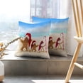thumbnail image 6 of LALILO Throw Pillow Covers Starfish Red Santa Sandy Beach And Cushion Cover 18" x 18", 2 Pack, 6 of 6