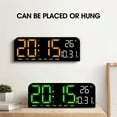 thumbnail image 3 of PEPWELL Dual-Use Wall/Desktop Digital Clock 10-Inch - Dual Alarm, Time/Temperature/Date Display, 4-Level Brightness, Auto Night Mode, Gift for Middle-Aged & Elderly/Home Decoration, 3 of 12