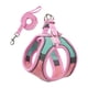 thumbnail image 1 of Arnés y correa para gatos, ajustable para paseos, para gatitos grandes y pequeños rosa y verde, 1 of 9