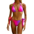 thumbnail image 2 of EGNMCR Bikini Set Women's Bikini Split Two-Piece Beach With Chest Pad Swimsuit, 2 of 3