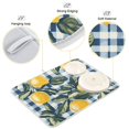 thumbnail image 3 of Yayeee Dish Drying Mat for Kitchen Counter 16"x18" Microfiber Absorbent Pad, Retro Beige Lemon, 3 of 7
