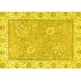 thumbnail image 1 of Ahgly Company Machine Washable Indoor Rectangle Oriental Yellow Traditional Area Rugs, 7' x 9', 1 of 4