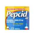 thumbnail image 4 of (3 pack) Pepcid AC Maximum Strength Heartburn Medicine, Famotidine 20mg Acid Reducer, Heartburn Relief, 75 Count, 4 of 15