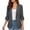 B-Gray, variant on successthop 3/4 Sleeve Blazers for Women Plus Lapel Suit Jacket One Button Solid Casual Work Blazer with Pockets Black