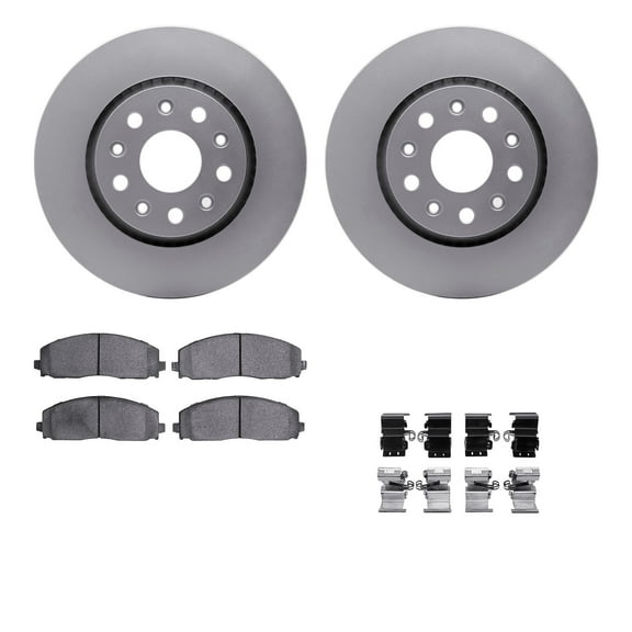 Dynamic Friction Company Front Geospec Brake Rotors with Ultimate Duty Performance Brake Pads includes Hardware 4412-42031