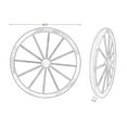 thumbnail image 4 of 36 in Steel-rimmed Wooden Wagon Wheels - Decorative Wall Decor, Set of Two, 4 of 9