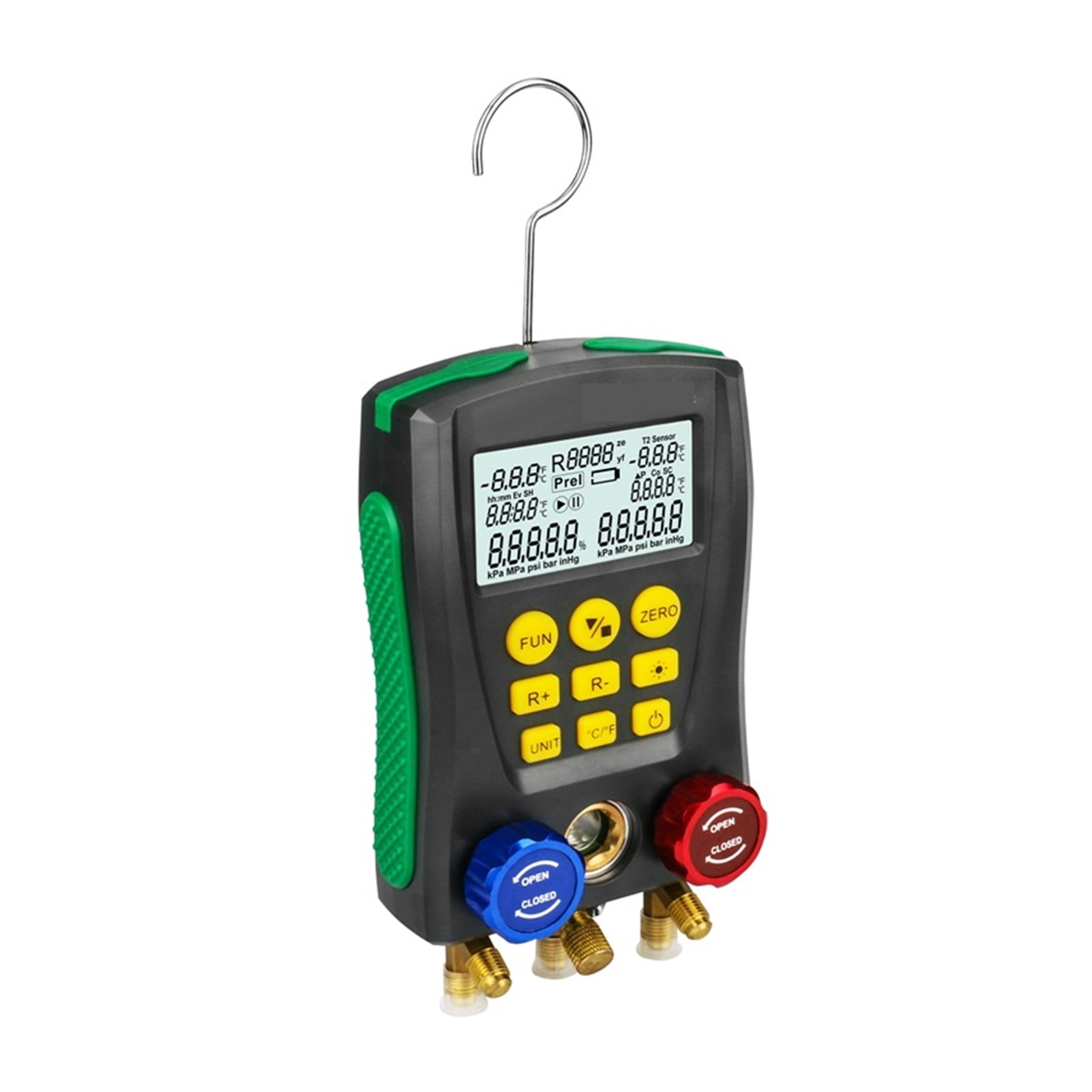 DY517 Refrigeration Gauge Manifold Digital Meter HVAC Vacuum Pressure Temperature Tester Leakage Test Tool Electronic Instrument