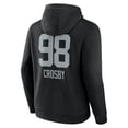 thumbnail image 3 of Men's Maxx Crosby Black Las Vegas Raiders Team Wordmark Player Name & Number Pullover Hoodie, 3 of 3
