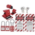 thumbnail image 4 of Akozon Tagout Hasp,Clamp On Circuit Breaker,Safety Lockout Tagout Kit Lockset Fitting Tools Multifunctional Portable With Pocket Bag, 4 of 8