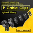 thumbnail image 3 of Cable Clamp 200 Pcs Black Nylon Plastic R Type Cable Clamps 3/16 1/4 3/8 1/2 3/4 1 inch Clips Fasteners Assortment for Cable Conduit with Plastic Storage Case, 3 of 7