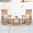 thumbnail image 3 of Outdoor Patio Rocking Chair, Brown Garden Porch Rocker, Weather Resistant Finish, 3 of 7
