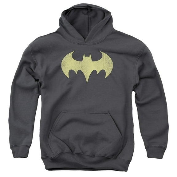 Dc/batgirl Logo Distressed-youth Pull-over Hoodie - Charcoal - Sm