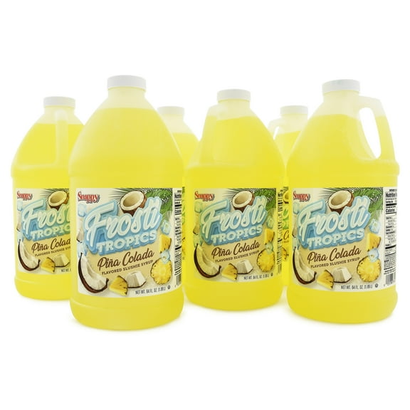 Snappy Frosti Tropics Pina Colada Slush Mix, 1/2 Gallon, 6 Pack