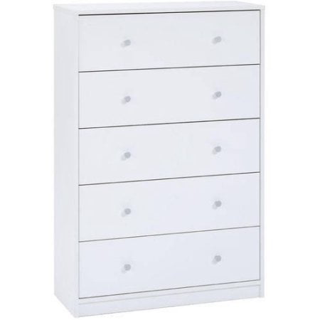 Studio 5-Drawer Dresser, White - Walmart.com