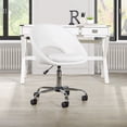 thumbnail image 2 of OS Home and Office Furniture Model Milo Height Adjustable Home Office Chair in Durable White Faux Leather, 2 of 5