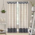 thumbnail image 1 of Achim TTPN63GY06 Tattersall Button Tab Top Window Curtain Panel - 52 x 63 in. - Grey, 1 of 1