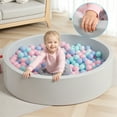 thumbnail image 7 of Sylvtty Ball Pit, Large Ball Pit for Toddlers, Soft Round Kid Baby Playpen Ball Pool, Ideal Gift for Babies Indoor and Outdoor Game, Balls not Included (Grey), 7 of 7