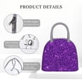 thumbnail image 4 of Disketp Purple Glitter Bolsa Térmica para Almuerzo, Lonchera con Abertura Amplia y Gran Capacidad, Organizador Reutilizable para Mujeres, Hombres y Adultos, 4 of 6