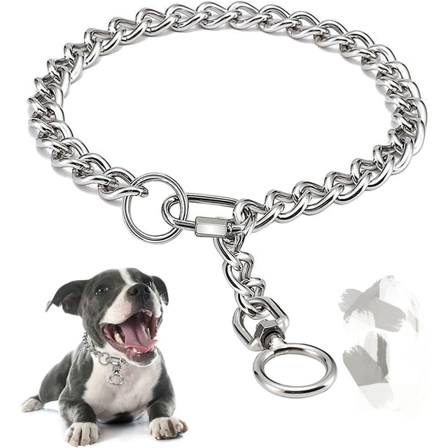 0,3 * 45 cm, Collares de cadena para perros, Collar de metal de acero inoxidable masticable, Collar de cadena para perros pequeños y medianos