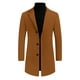 thumbnail image 5 of Abrigo Chic para Hombre con Solapa Notch, de Un Solo Botón, de Peso Medio, de Manga Larga, 2XL, Marrón, 5 of 7