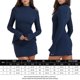 thumbnail image 2 of Vestido ajustado con bolsillo decorativo Color sólido Traje de vacaciones para mujer Ygjytge Azul T L para Mujer, 2 of 9