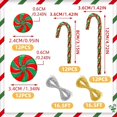thumbnail image 1 of Bastones de caramelo de Navidad de 48 piezas, muleta trenzada acrílica, guirnalda de remolino, colgantes de árbol de Navidad, adornos de regalo de Año Nuevo de Noel Natale, 1 of 4