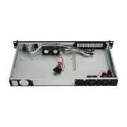 Athena Power RM-1U100D 5.25 in. Aluminum & Steel 1U Rackmount Server Case - 1 External Drive Bays, Black