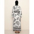 thumbnail image 4 of White - Black - Ethnic - Crew neck - Unlined - Viscose - Dress - Refka, 4 of 5