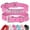 Hot Pink, variant on Beirui Custom Leather Dog Collar DIY Bling Diamante Name Letters & Charms for Pet Cat Puppy