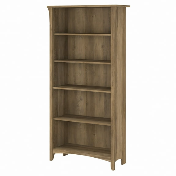 Bush Furniture Salinas Tall 5 Shelf Bookcase, Reclaimed Pine