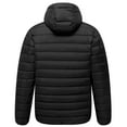 thumbnail image 3 of Men’s Lightweight Puffer Hooded Jacket Water Resistant Full Zip Insulated Warm Winter Coats, 3 of 8