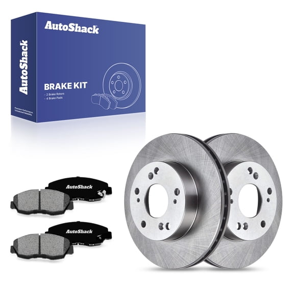 AutoShack Front Vented Brake Rotors   Premium Ceramic Pads 6-PC Brake Kit Replacement for 2004 Honda Civic 10.31" (261.9 mm)