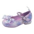 thumbnail image 3 of Splozh Toddler Girl Dress Shoes Toddler Girl Bowknot Princess Shoes Party Birthday Performance Wedding Mary Janes Purple,US 1, 3 of 9