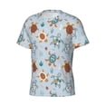 thumbnail image 5 of Vsdgher Sea Turtle Print Men's Dry Fit Mesh Athletic Shirts Moisture Wicking Tennis T-Shirt Tops, 5 of 9