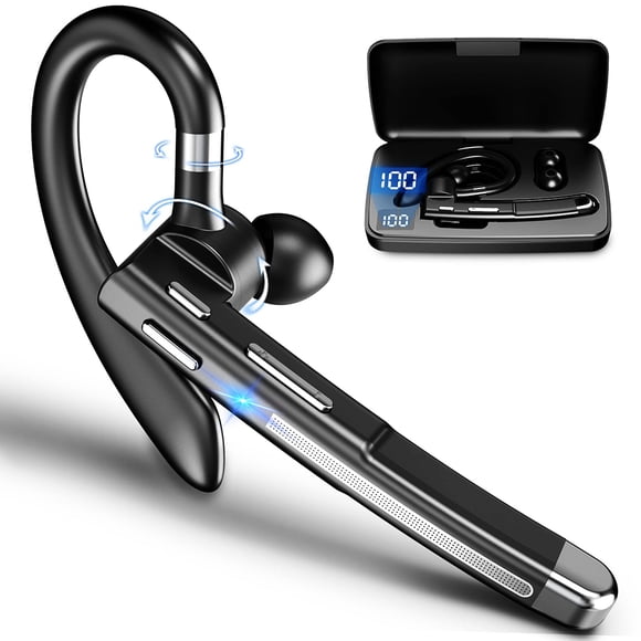 Bluetooth Earpiece, Ergonomic Design For All-Day Comfort, Dual-Mic Noise Cancelling Earpiece, Natural Distortion-Free Sound, Quick Stable Connection For Seamless Pairing, Stylish